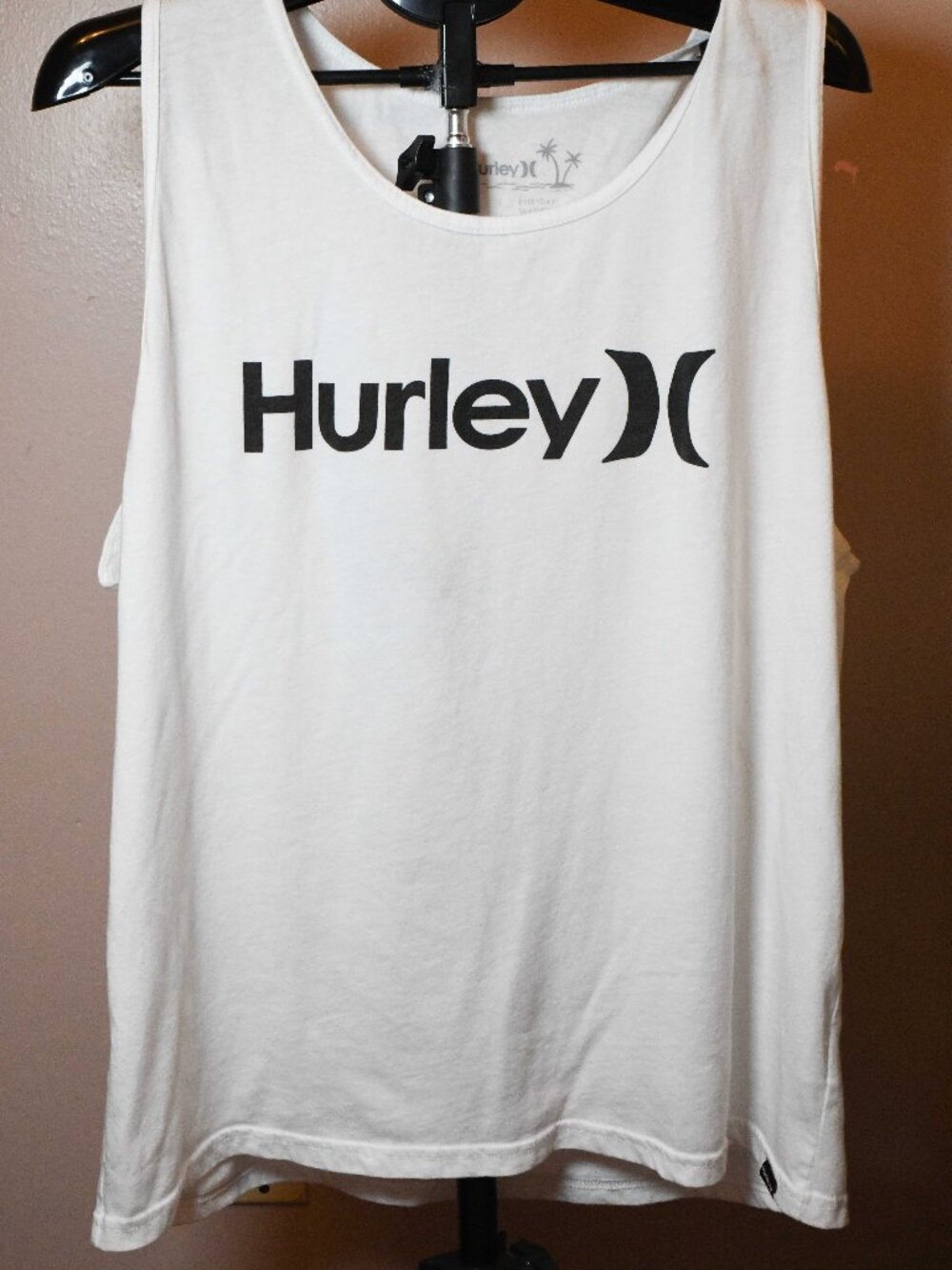Men's white Hurley graphic tank top XL